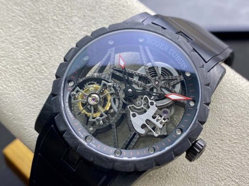 復刻 Roger Dubuis 羅傑杜彼 Excalibur 碳纖維材質陀飛輪手錶 DBEX057￥4580