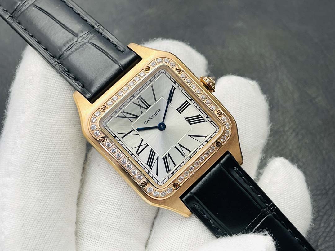 復刻 Cartier 卡地亞 Santos Dumont 繫列WSSA0022情侶手錶￥3380-復刻卡地亞