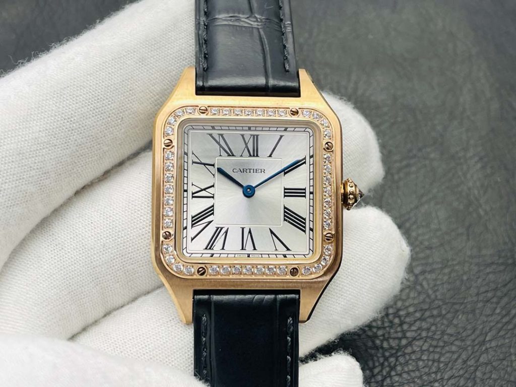 復刻 Cartier 卡地亞 Santos Dumont 繫列WSSA0022情侶手錶￥3380-復刻卡地亞